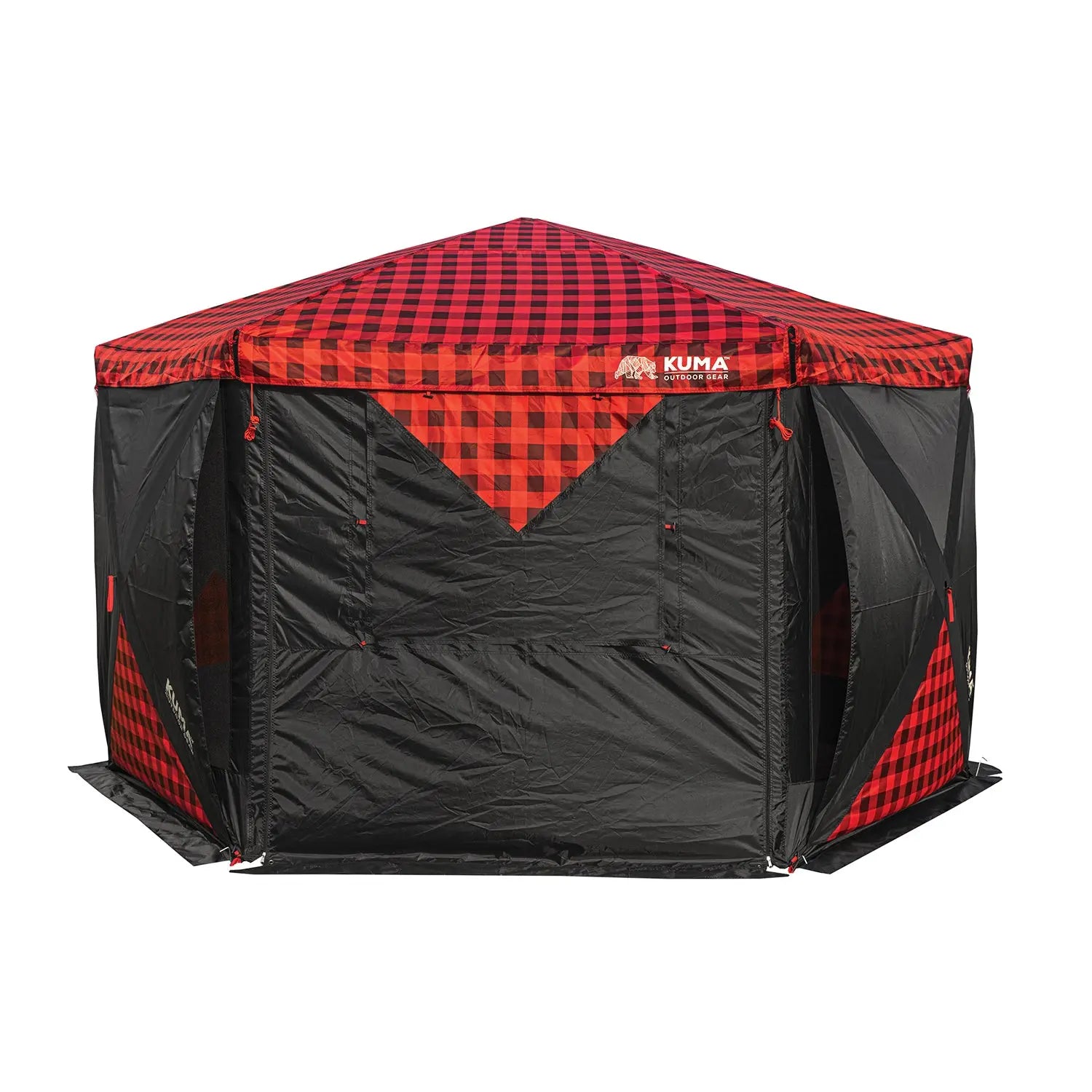 Super Bear Den Deluxe Gazebo - Red/Black - Kuma 507-KM-SBDDG-RB KUMA OUTDOOR GEAR