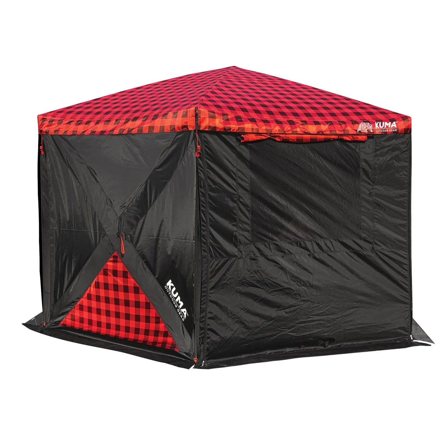 Super Bear Den Deluxe Gazebo - Red/Black - Kuma 507-KM-SBDDG-RB KUMA OUTDOOR GEAR