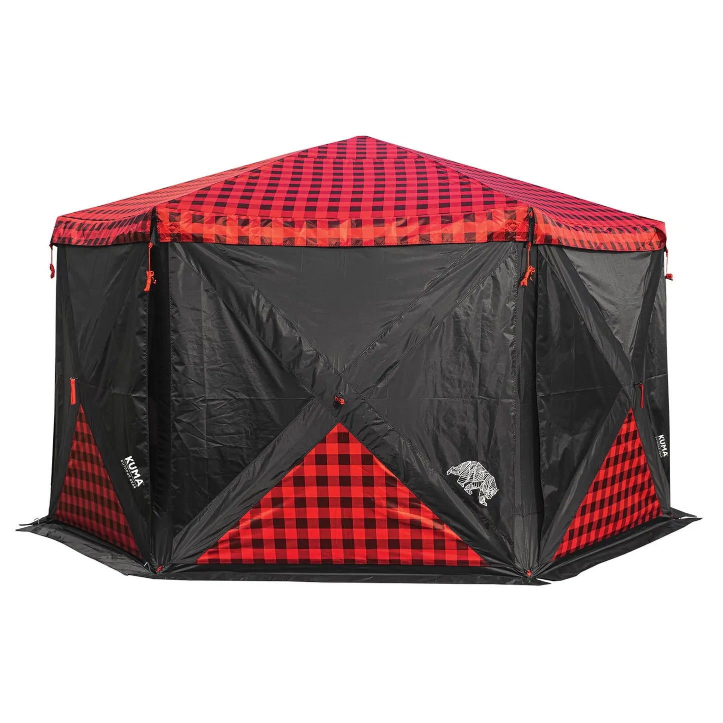 Super Bear Den Deluxe Gazebo - Red/Black - Kuma 507-KM-SBDDG-RB KUMA OUTDOOR GEAR