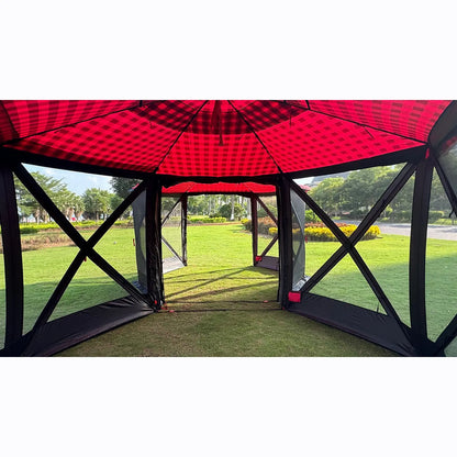 Super Bear Den Deluxe Gazebo - Red/Black - Kuma 507-KM-SBDDG-RB KUMA OUTDOOR GEAR