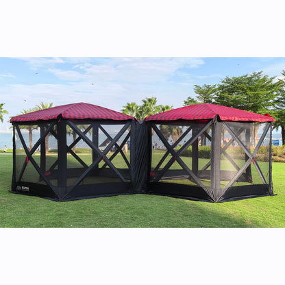 Super Bear Den Deluxe Gazebo - Red/Black - Kuma 507-KM-SBDDG-RB KUMA OUTDOOR GEAR